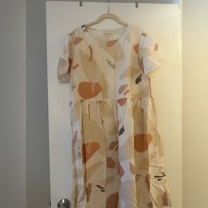 Tradlands midi dress in terrazzo